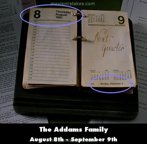 The Addams Family mistake picture