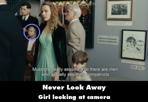 Never Look Away mistake picture